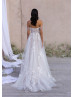 Sweetheart Neck Ivory Lace Tulle High Slit Sexy Wedding Dress